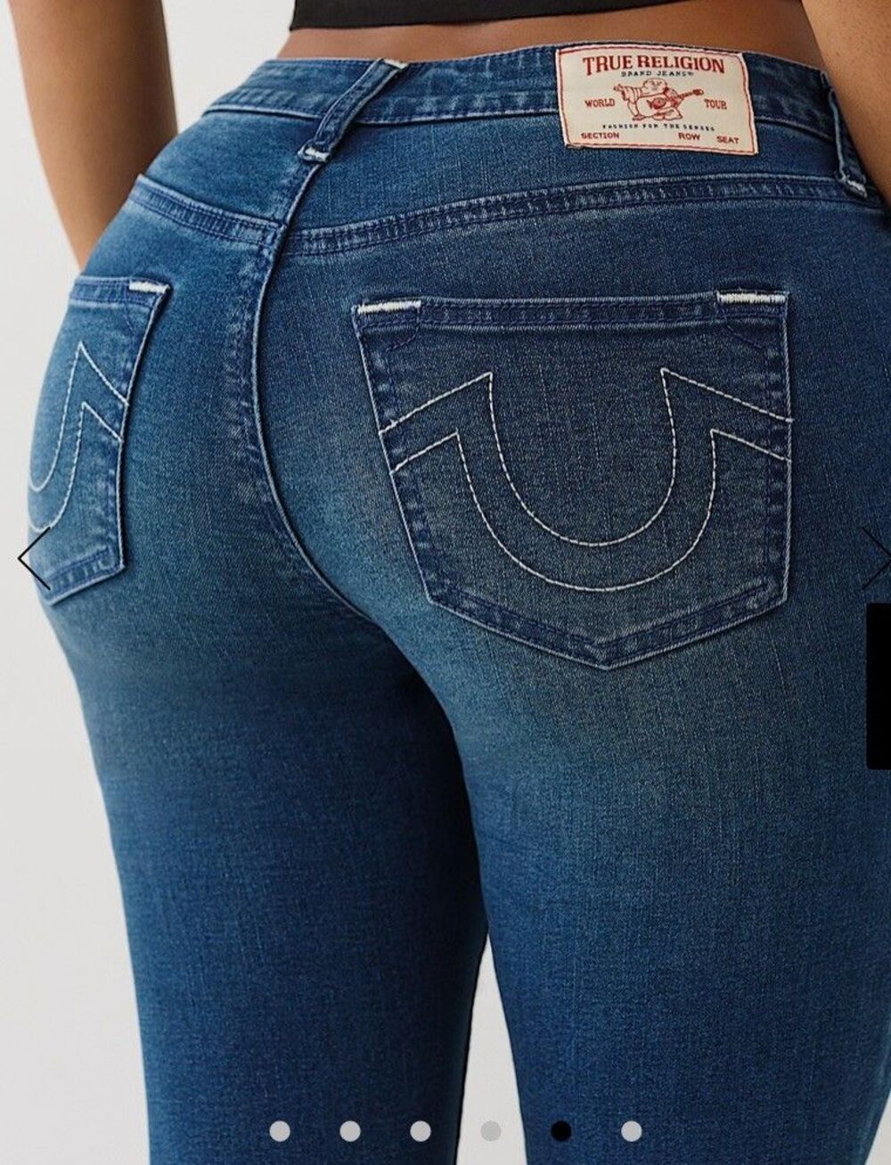True Religion Women's Jeans Billie Mid Rise Straight Medium Wash Size 25 Stretch - Picture 5 of 6